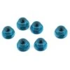 1UP Racing 3mm Aluminum Flanged Locknuts (Blue) (6) #80514