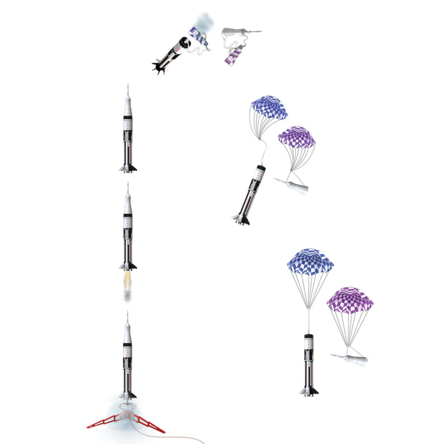 Estes Saturn 1B SA-206 Model Rocket Kit (Master Level) #EST7251 7 Estes Saturn 1B SA-206 Model Rocket Kit (Master Level) #EST7251 - Image 5