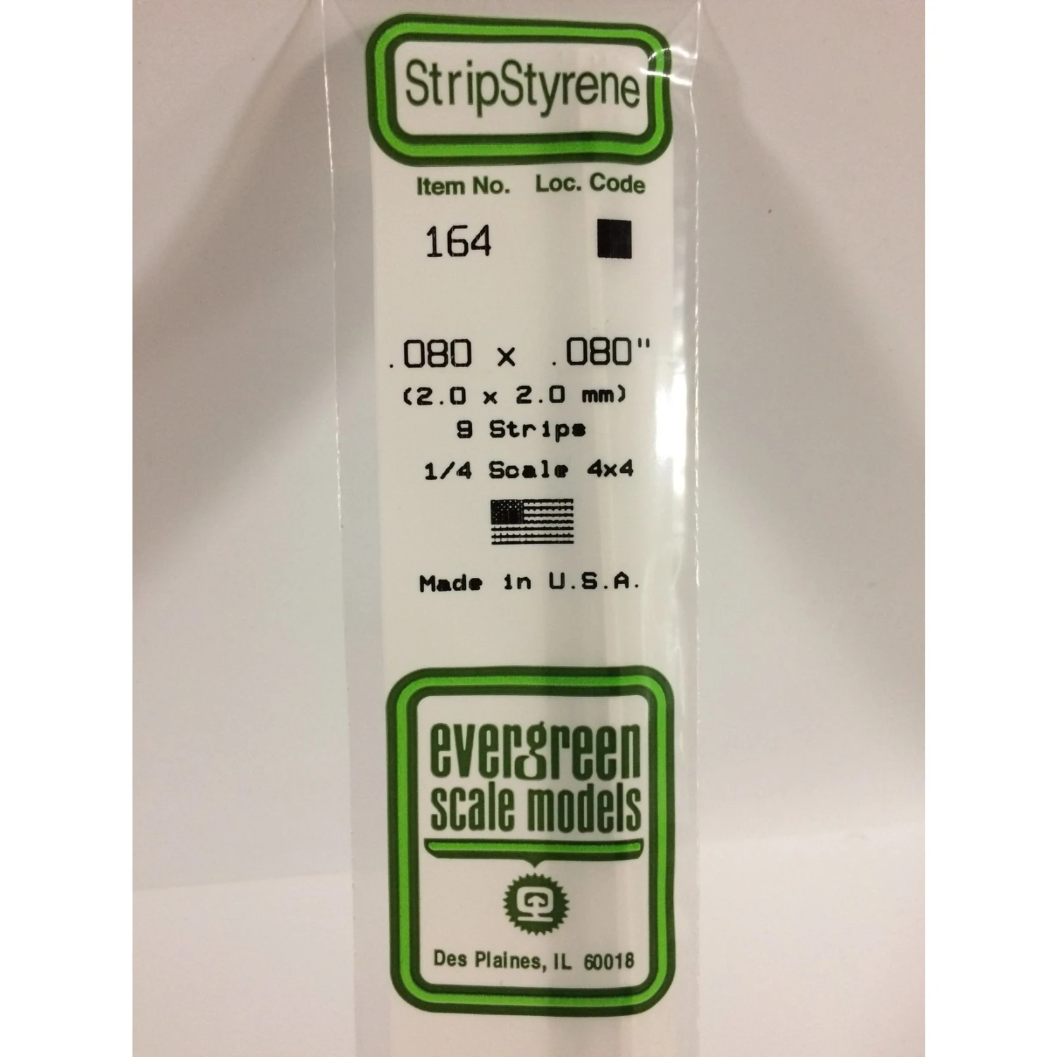 Evergreen 164 - .080" X .080" OPAQUE WHITE POLYSTYRENE STRIP 3 Evergreen 164 - .080" X .080" OPAQUE WHITE POLYSTYRENE STRIP