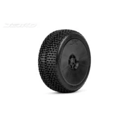 Jetko Dirt Slinger 1/8 Buggy Pre-Mounted Tires On Black Dish Rims (Medium Soft) (2) #1005DBMSG