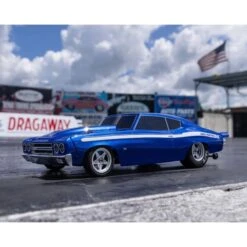 Losi 1/16 1970 Chevelle 2WD RTR Mini No Prep Drag Car (Blue) W/2.4GHz Radio, Battery & Charger #LOS01023T1 -RC Model Shop losi losi 1 16 1970 chevelle 2wd rtr mini no prep 9