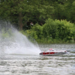 Pro Boat Blackjack 42" 8S Brushless RTR Electric Catamaran (White/Red) W/2.4GHz Radio System #PRB08043T2 -RC Model Shop pro boat pro boat blackjack 42 8s brushless rtr el 2