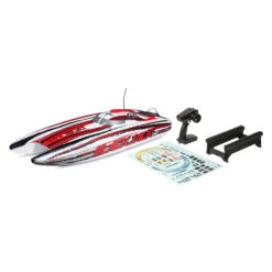 Pro Boat Blackjack 42" 8S Brushless RTR Electric Catamaran (White/Red) W/2.4GHz Radio System #PRB08043T2 -RC Model Shop pro boat pro boat blackjack 42 8s brushless rtr el 7