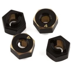 Samix SCX24 Brass Hex Adapter (4) (4mm) #SCX24-4063-4