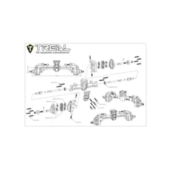 TREAL Aluminum Front Portal Axle Kit For Axial SCX24 (Silver) #X003DWBRYB -RC Model Shop treal treal aluminum front portal axle kit for axi 2