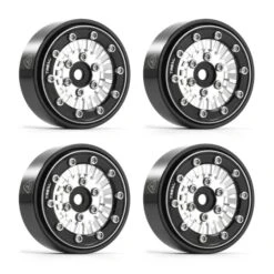 TREAL Type-C 1.0" Beadlock Wheels For Axial SCX24 (Silver) #X0039CQV8R -RC Model Shop treal treal type c 10 beadlock wheels for axial sc 6