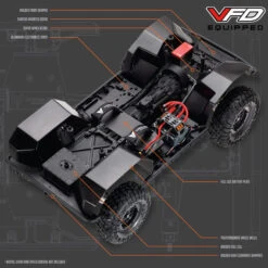 Vanquish Products VS4-10 Ultra Rock Crawler Kit W/Origin Half Cab Body (Silver) #VPS09005 -RC Model Shop vanquish products vanquish products vs4 10 ultra r 6